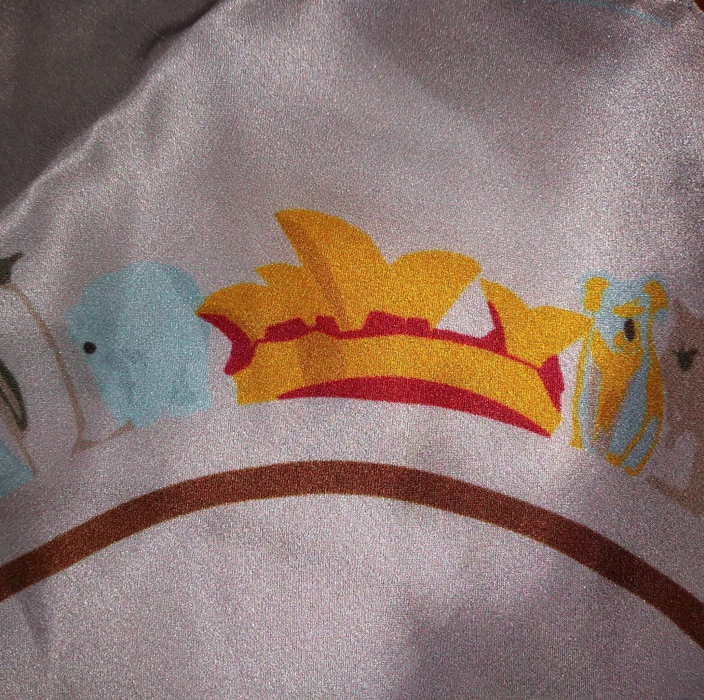 Long Scarf, 100% Silk, Hand Made Travel Theme, Africa, Brazil, France, A… - Picture 6 of 9